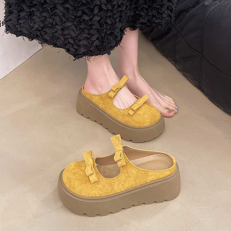 Women'S Shoes Hands Free - Velvet Hi Cut Flip Flop Slippers
