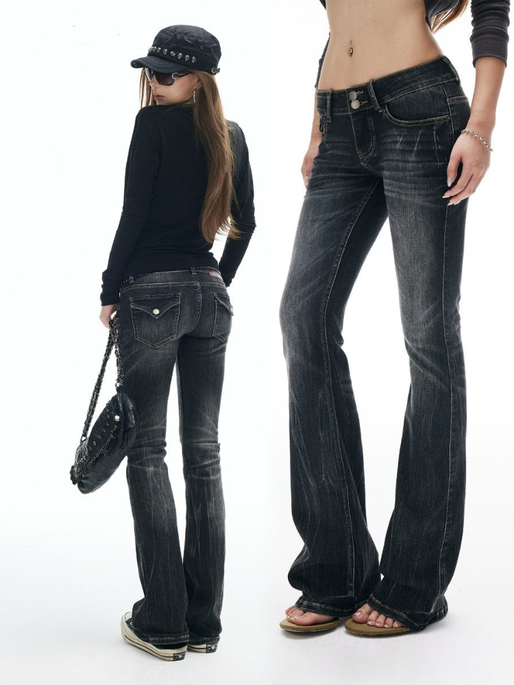 Women Shoes Jeans - Fashion texture retro autumn new heavy