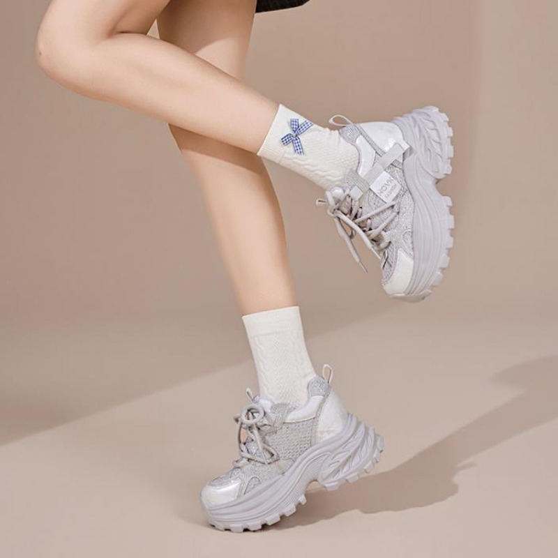 8CM Chunky Sneakers Women New  - Wedge Heeled Sneaker review and price