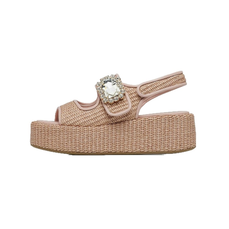 Hemp Woven Thick Soled Sandals - Women'S Shoes Hands Free review and price