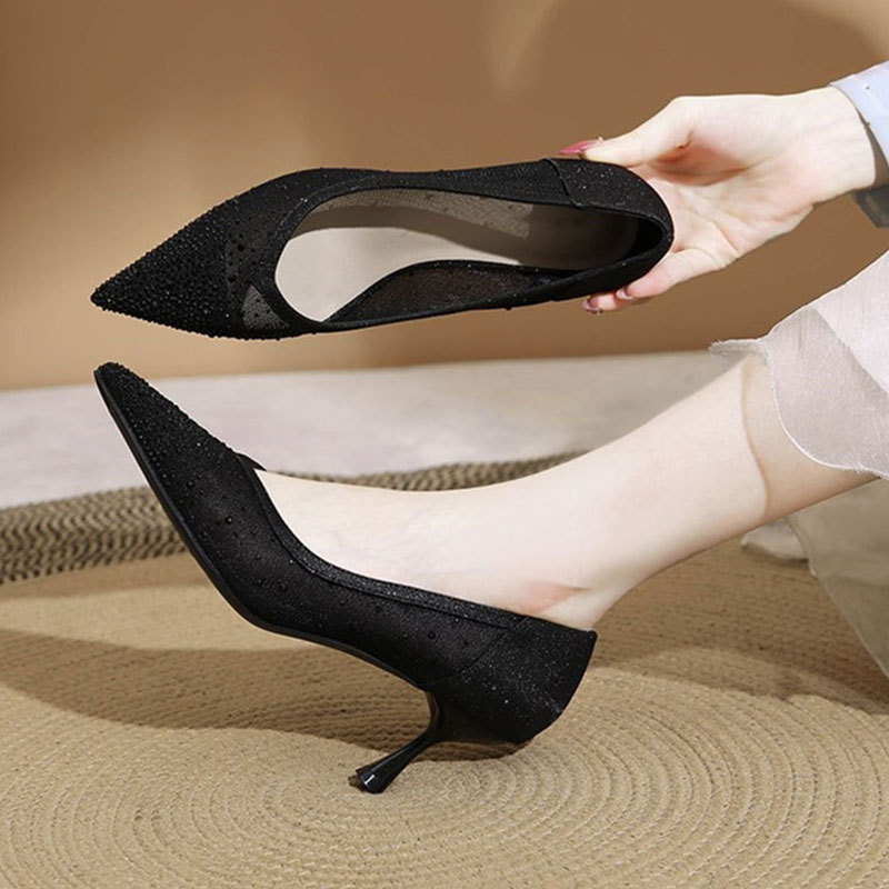 Slip-On High Heel Sandals - Cr - Platform Mule Heel review and price