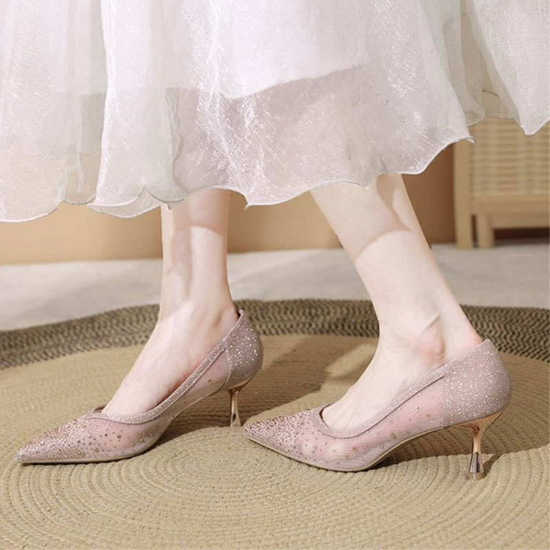 Slip-On High Heel Sandals - Cr - Platform Mule Heel review and price