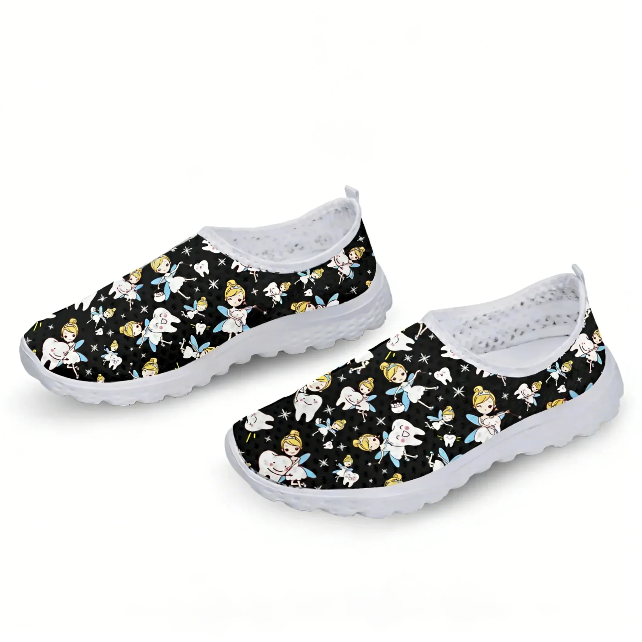 Cute Cartoon Nurse Elf/Teeth M - Women Shoes Tennis review and price