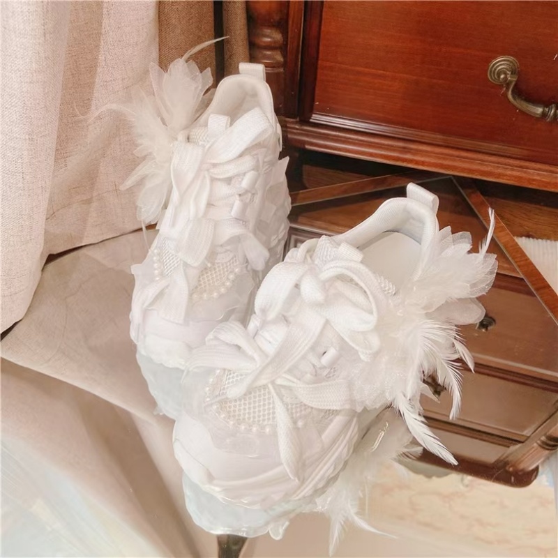 White floral lace rhinestone t - Women'S Shoes Hands Free review and price