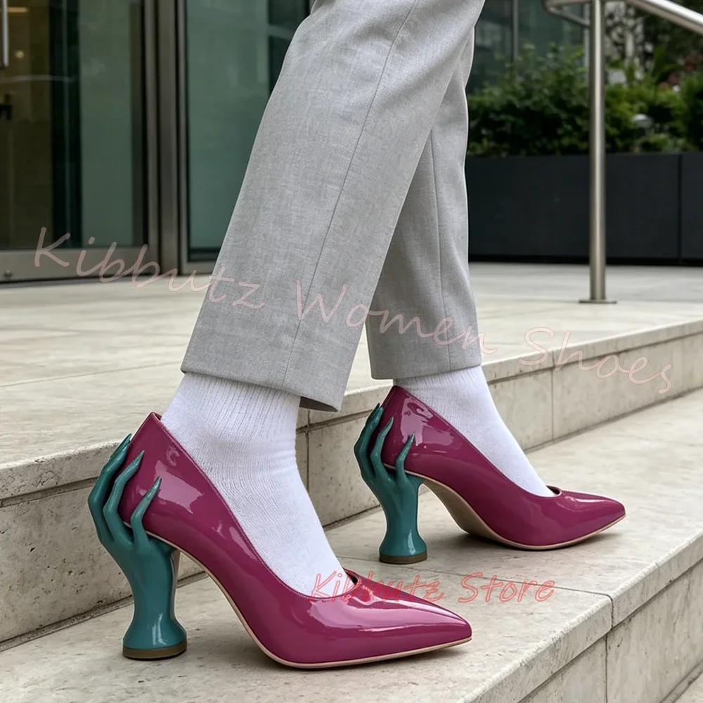 Hand Shape Heel Pumps Pointed  - Women'S Shoes Hands Free review and price