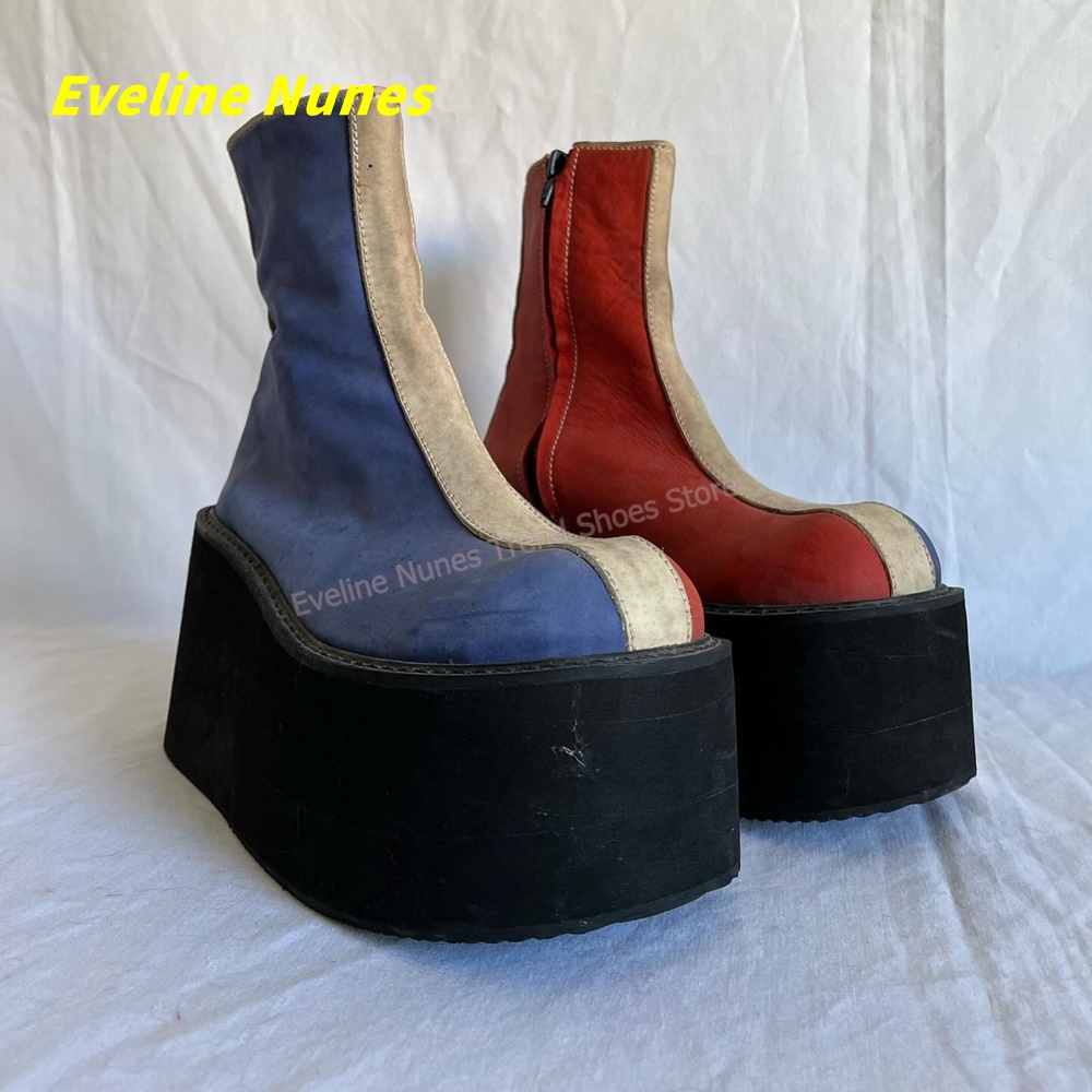Y2K Red Blue Platform Ankle Bo - Women'S Shoes Y2K review and price