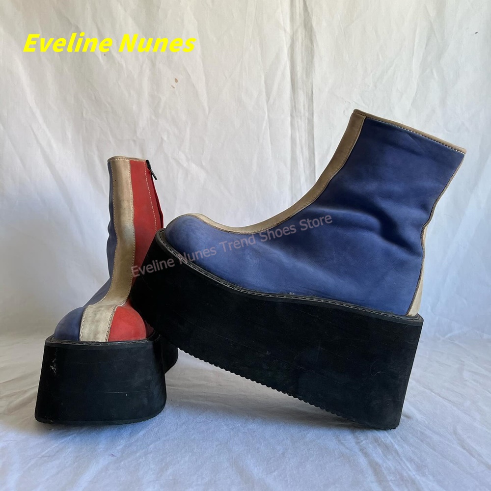 Y2K Red Blue Platform Ankle Bo - Women'S Shoes Y2K review and price