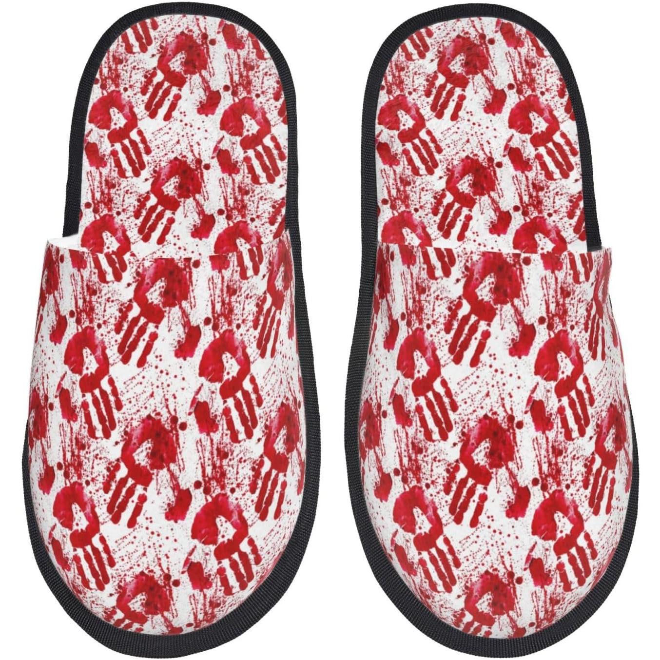 Bloody Hand Print Women Slippe - Women'S Shoes Hands Free review and price