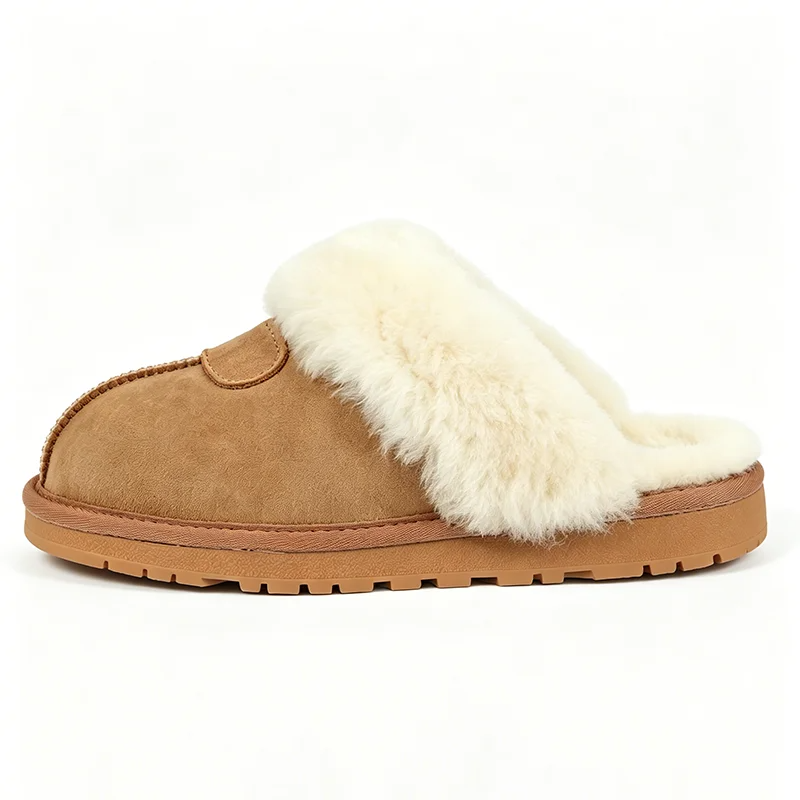 Natural Fur Slippers for Women - Mule Slip On review and price