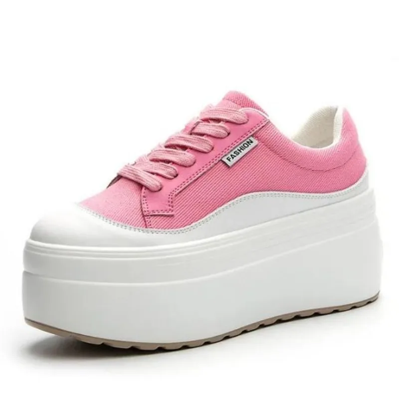8cm New Canvas Genuine Leather - Wedge Heeled Sneaker review and price