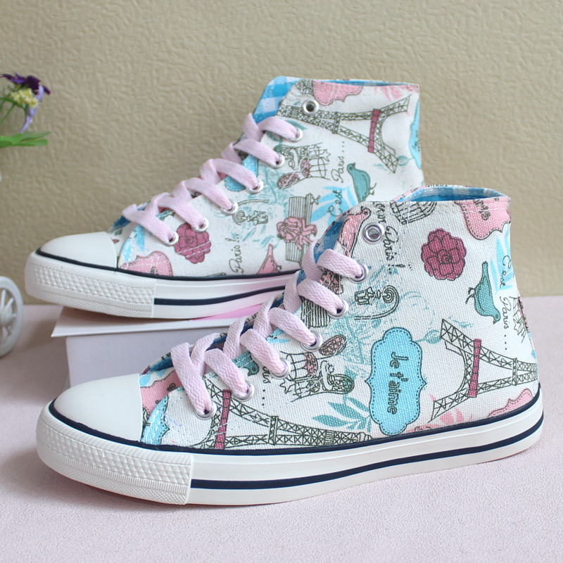Cartoon Hand-painted New High  - Women'S Shoes Hands Free review and price