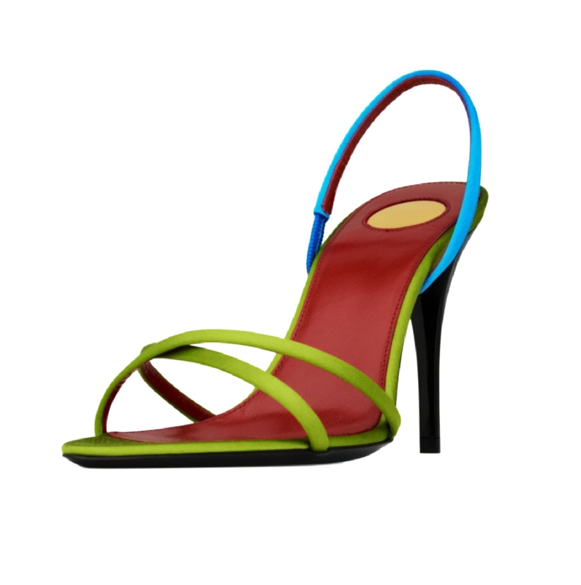 Women's Color Block Satin Cris - Platform Mule Heel review and price