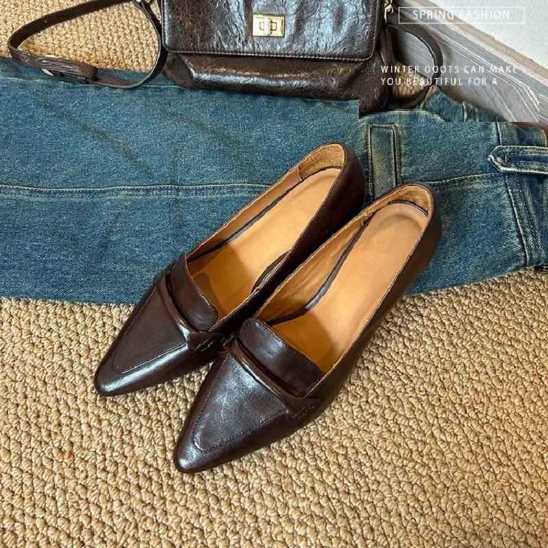 Cozy Med Heels Thick Heels Spr - Women Shoes Size 4 In Cm review and price