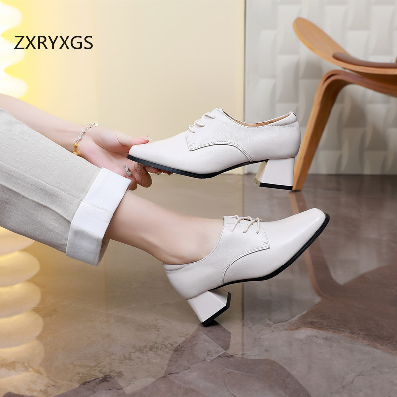 ZXRYXGS 2025  Top Cowhide Lace - Women Shoes Size 4 In Cm review and price