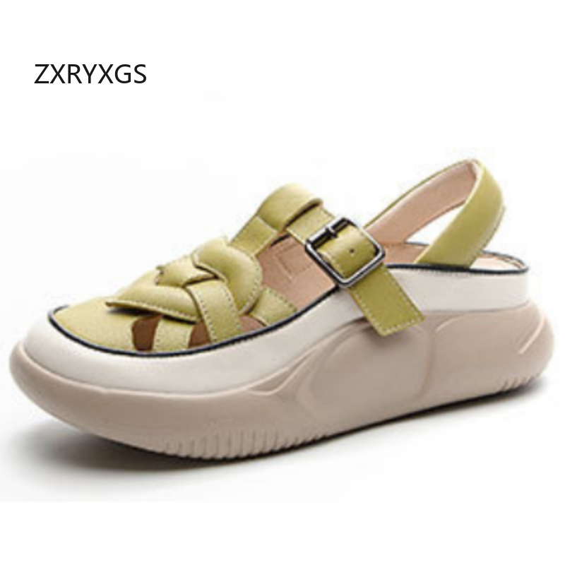 ZXRYXGS New Summer Premium Cow - Women Shoes Size 4 In Cm review and price