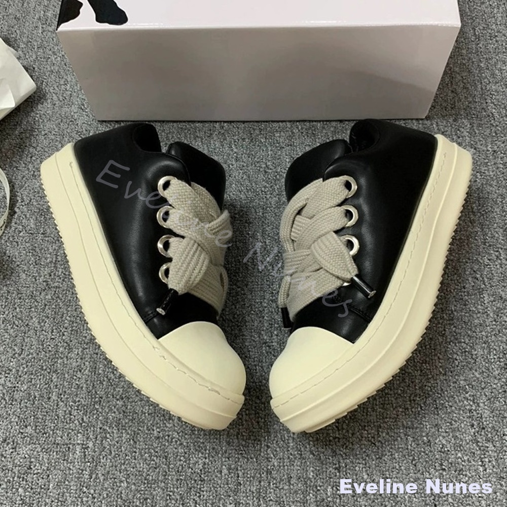 Unisex Black Leather Platform  - Women'S Shoes Y2K review and price