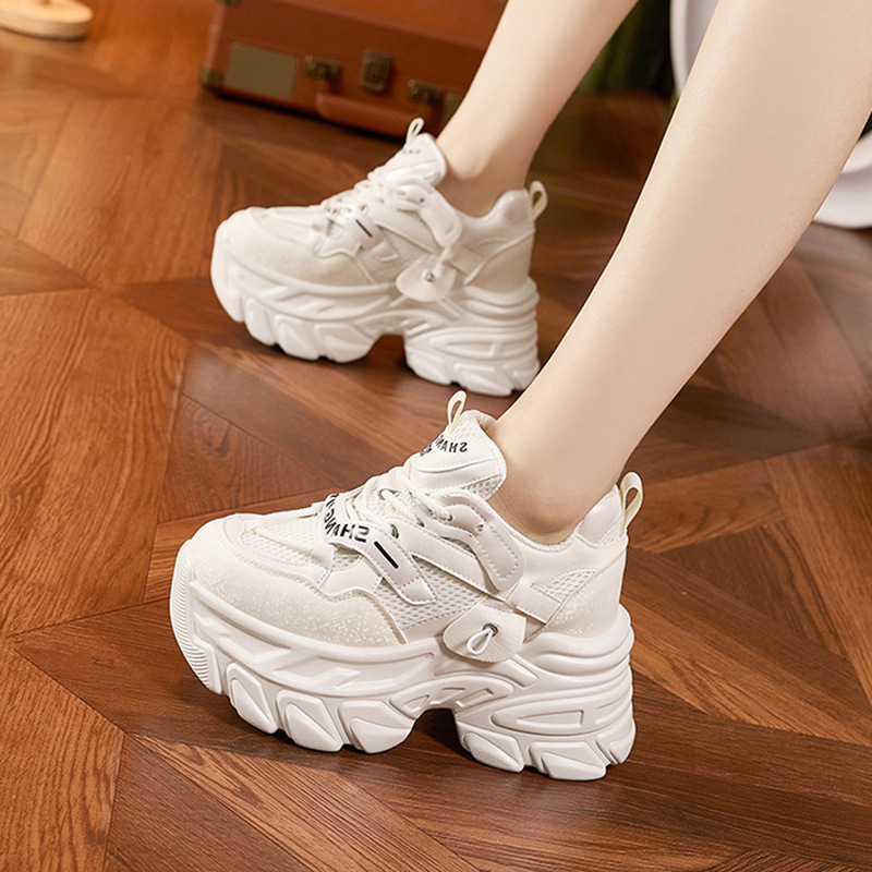 10CM Air Mesh Microfiber Leath - Wedge Heeled Sneaker review and price