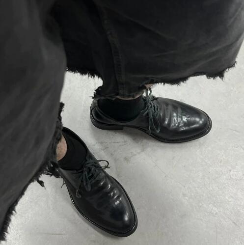 Hot Men Black Cow Real Leather - Women Shoes Size 4 In Cm review and price