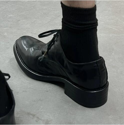 Hot Men Black Cow Real Leather - Women Shoes Size 4 In Cm review and price