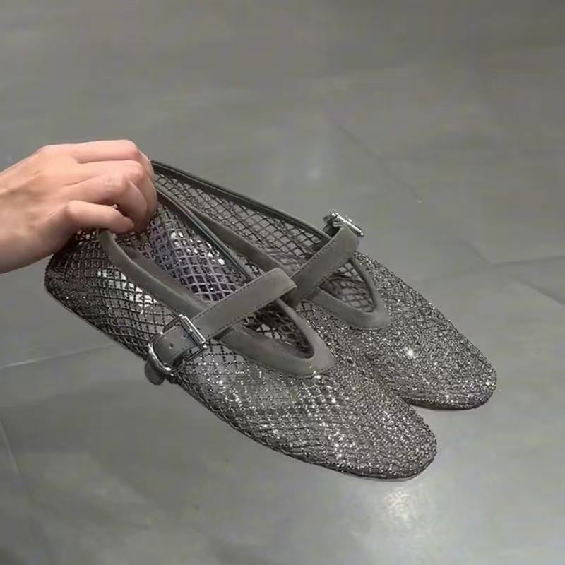 Hollow Rhinestone Baotou Sanda - Mule Slip On review and price