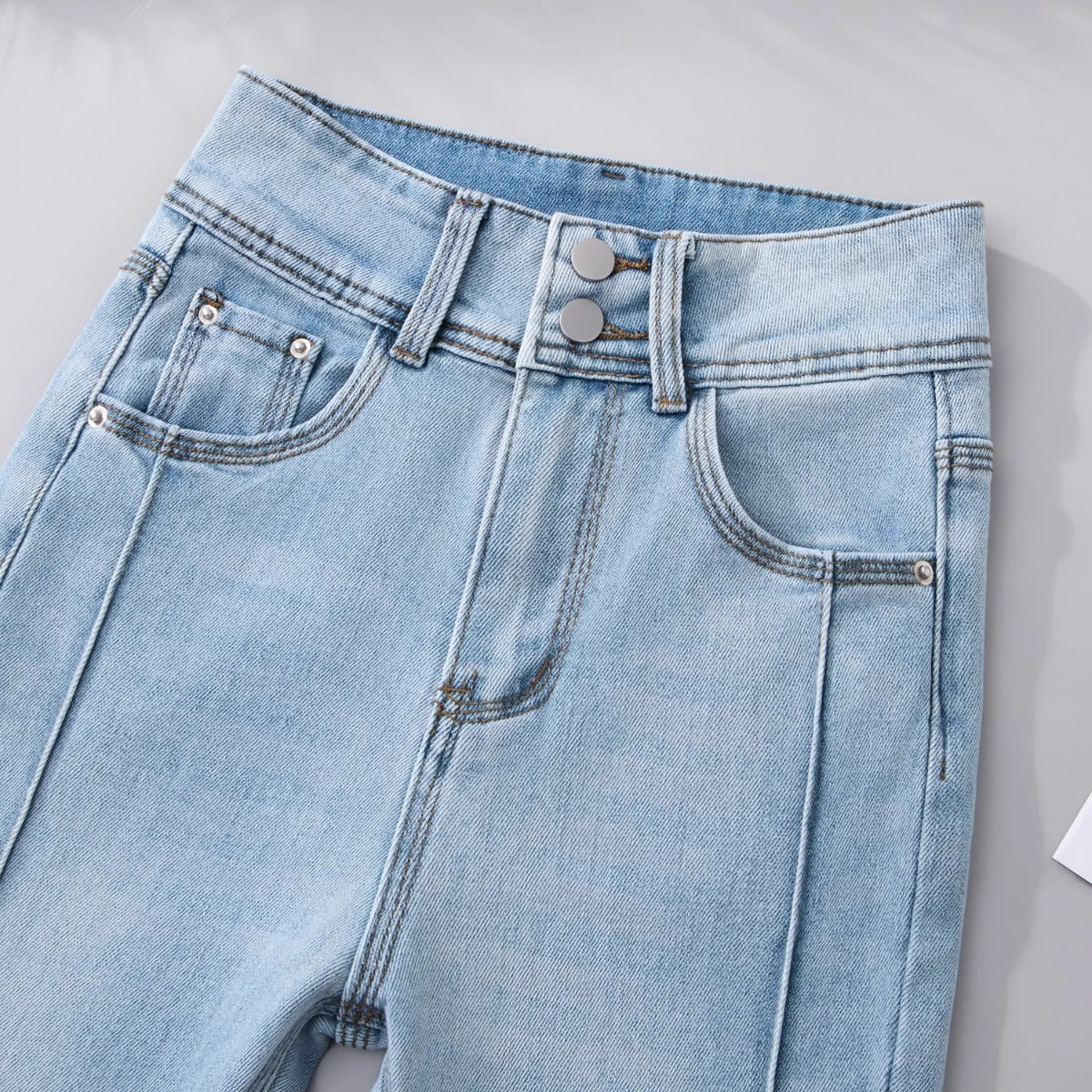 Women's Light Blue Flare Pants - Women Shoes Jeans review and price