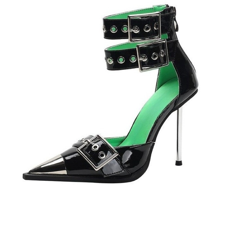 Super High Heel Metal Pointed  - Platform Mule Heel review and price