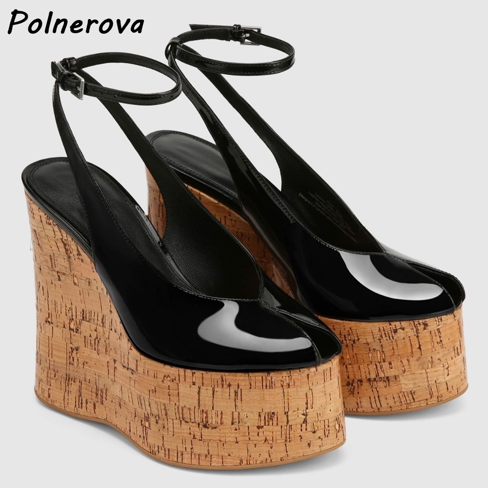 Patent Leather Wedge Platform  - Women'S Shoes Y2K review and price